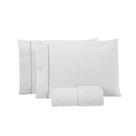 Lencol Queen 3 Peças Jogo De Cama Casal 400 Fios Micropercal com Ponto Palito Luxo Antialérgico