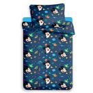 Lençol solteir toque de seda disney mickey happy 2pc jolitex