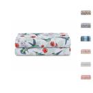 Lençol Solteiro 100% Algodão S/ Elástico Avulso Estampado com Viés Malha Penteada Fio 30/1