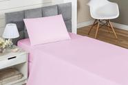 Lençol solteiro avulso com elástico inteiro em volta capricho luxo - Rosa