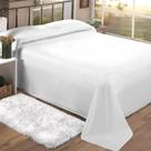 Lençol Solteiro Avulso S / Elástico Avulso 1,40m X 2,20m Benevides - Branco