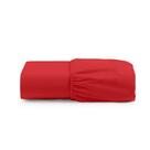 Lençol Solteiro Cintilante Percal 180 Fios com Elástico - Vermelho - 100% Algodão