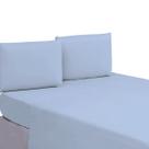 Lençol Solteiro Sem Elástico Percal 200 Fios 100% Algodão Cama Box 01 Peça Lindo e Macio AZUL BEBÊ