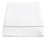 Lençol Superior Basics em Vivo Branco e Verde Menta 200 Fios - Solteiro