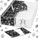 Lenços de bolso Fourluoo Halloween Skull, pacote com 50, 3 camadas