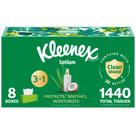 Lenços faciais, loção Kleenex com óleo de coco, 3 camadas, 180 folhas