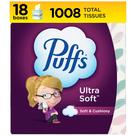 Lenços faciais: puffs, ultramacios, 18 cubos, 56 lenços por caixa
