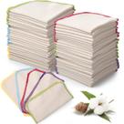Lenços umedecidos de pano para bebês Mimorou Flannel 45 unidades reutilizáveis 20,5 x 20,5 cm