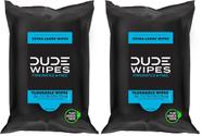 Lenços Umedecidos Flushable Dude 18 Unidades Pacote com 2 Sem Fragrância