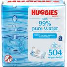Lenços Umedecidos Huggies para Bebês - 99% Água Pura, Sem Perfume, 504 Unidades