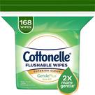 Lenços umedecidos laváveis Cottonelle GentlePlus 168 Wipes