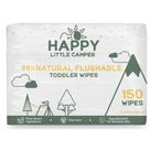 Lenços umedecidos laváveis para bebês Happy Little Camper 150 unidades, hipoalergênicos