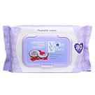 Lenços umedecidos laváveis Violet Vibes Coconut Rose 80 ct Lenços umedecidos laváveis Violet Vibes Coconut Rose 80 ct