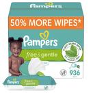 Lenços Umedecidos Pampers Free & Gentle - 936 Unidades (12 Pacotes)