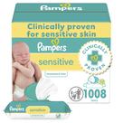 Lenços Umedecidos Pampers Sensitive para Bebês - 1008 Unidades - Base de Água