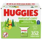 Lenços umedecidos para bebês Huggies Natural Care Sensitive 99% de água 352 unidades Lenços umedecidos para bebês Huggies Natural Care Sensitive 99% de água 352 unidades