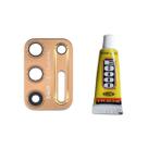 Lente Câmera Vidro Para Moto G9 Plus Dourada + Cola 3Ml
