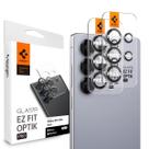 Lente de câmera e protetor de tela Spigen GlasTr EZ Fit Galaxy S25 Ultra Black, pacote com 2