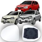 Lente Espelho Retrovisor Clio 2013 até 2016 Lado Esquerdo Removel SB163
