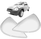 Lente Farol Dianteiro Ford Ka 1997 até 2007 Pisca Cristal Par 2 peças