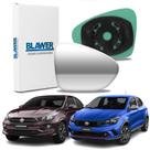 Lente retrovisor com base fiat argo cronos 17/ ld direito