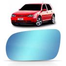 Lente Retrovisor Golf 1999 2000 2001 2002 2003 2004 2005 2006 Térmico Azul