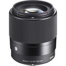 Lente Sigma 30mm F1.4 DC DN C para montagem EF-M preta Lente Sigma 30mm F1.4 DC DN C para montagem EF-M preta