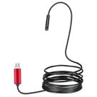 Lentes de câmera vermelho usb endoscópio impermeável 6 led 2m comprimento inspeção câmera para android pc