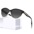 Lentes de Sol CARFIA Cat Eye de Acetato Negro Polarizados UV400 para Mujer