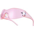 Lentes de Sol Dollger Rosa Y2K Estrella Sin Montura Envolventes UV400