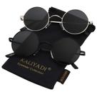 Lentes de Sol KALIYADI Redondos Polarizados Retro de Metal con Protección UV 47mm (Paquete de 2)
