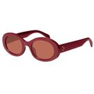 Lentes de Sol mosanana Ovalados Retro de Moda Rojos UV400 para Mujer