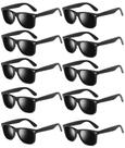 Lentes de Sol Negros Estilo Retro para Fiesta de los 80 Paquete de 10 para Adultos