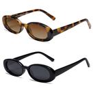 Lentes de Sol VANLINKER Retro Vintage Ovalados en Rosa Fucsia para Mujer