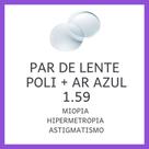 Lentes Visão Simples Acabada 1.59 Poli Filtro Azul com Antirreflexo Residual Azul Lentes Visão Simples Acabada 1.59 Poli Filtro Azul com Antirreflexo Residual Azul