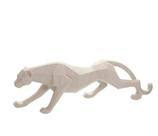 Leopardo Decorativo Em Resina Na Cor Areia 46x10x15 cm Leopardo Decorativo Em Resina Na Cor Areia 46x10x15 cm