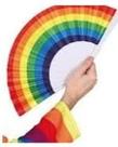 Leque Colorido Dobrável Pequeno - Portátil e Estiloso
