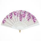 Leque de Mão Dobrável 23cm Estampa Floral Vintage Acessório Elegante para Festa, Casamento e Baile