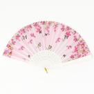 Leque de Mão Dobrável 23cm Estampa Floral Vintage Acessório Elegante para Festa, Casamento e Baile