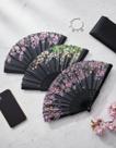 Leque Flores Dobrável Decorativo Acessório Estiloso e Refrescante Modelo Sortido (1 Unidade)