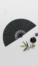 Leque Oriental Dragão Decoração Luxo Preto Leque Oriental Dragão Decoração Luxo Preto