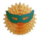Leque Pop Mascara Para Carnaval Laranja/verde 49cm