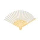 Leques de Mão Dobráveis de Bambu Branco para Casamento - Portáteis e Elegantes