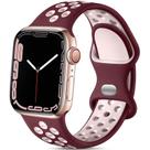 Lerobo Pulseira Silicone 38-49mm Compatível Apple Watch (Vinho/Rosa)