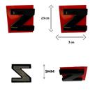 Letra Avulsa Black Piano do Emblema de Carro Letra Z