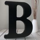 Letra B de madeira preta AOCEAN de 10" para artesanato e decoração de casa