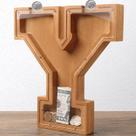Letra de madeira Piggy Bank HODNSZRIT Y 23x23x4 cm Coin Save