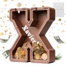 Letra de madeira Piggy Bank Summidate extra grossa para crianças