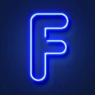 Letra f neon