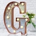 Letra LED para letreiro Elnsivo Vintage Rust Metal Lighted
